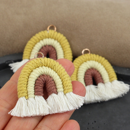 Chwost zawieszka tęcza wielokolorowa 35mm