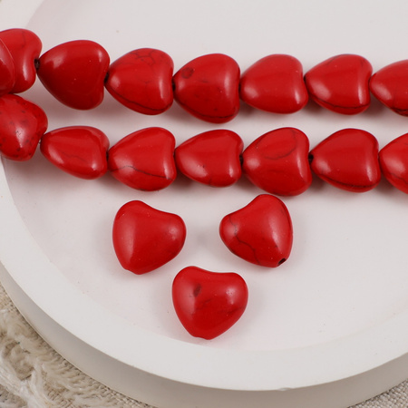 Howlit czerwony serce 12mm