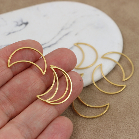 Geometrix baza łącznik księżyc stal szlachetna pozłacana 21x14mm