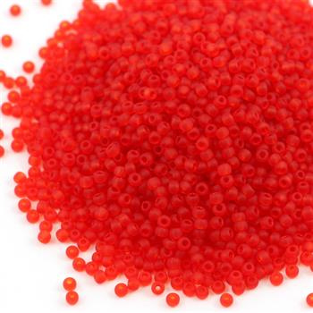 Toho Round 11/0 Transparent-Frosted Siam Ruby [10g]