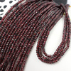 Granat oponka fasetowana 3x2mm [sznur 39cm]