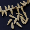Bird Feather Beads Beige Gold 5x17mm [6szt]
