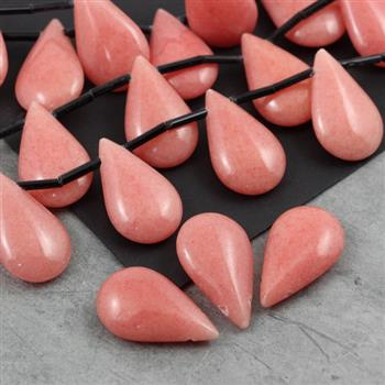 Jadeit łezka różowa 24x14mm