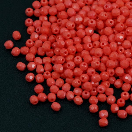 Fire Polish 3mm Opaque Coral [40szt]