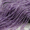 Ametyst kula fasetowana 3mm [sznur 39cm]