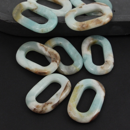 Amazonit owal okienko 40x25mm