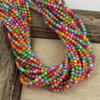 Muszla mix kolor kula gładka 3mm [sznur 38cm]