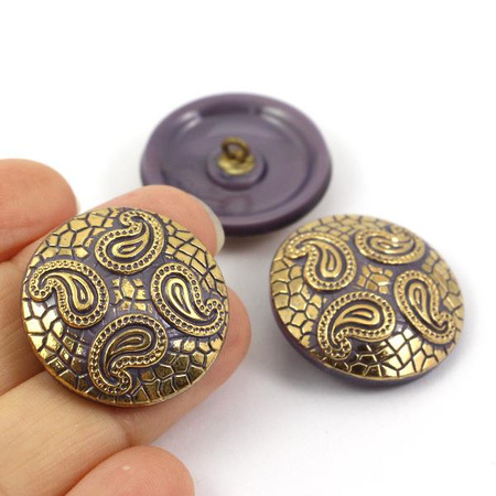 Guzik szklany paisley 27mm