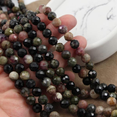 Turmalin kula fasetowana 8mm