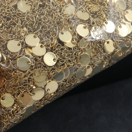 Łańcuszek przedłużka z blaszką stal szlachetna pozłacana 5cm