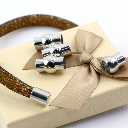 Zapięcie magnetyczne srebrne 8mm