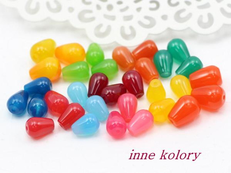 Agat brazylijski kropla żółta 13x10mm