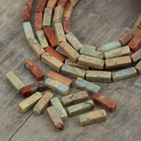 Jaspis lazurowe wybrzeże prostopadłościan słupek 13x4mm