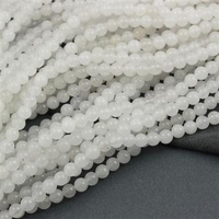 Jadeit biały kula gładka 6mm [sznur 38cm]