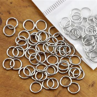 Ogniwo metalowe srebrne 8x1mm [50szt]