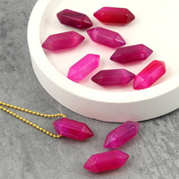 Agat fuksjowy zawieszka grot 20x9mm