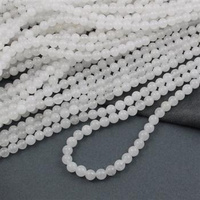 Jadeit biały kula gładka 4mm [sznur 38cm]