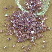 Preciosa Bicone Bead Rondelle Light Amethyst AB 3mm [20szt]