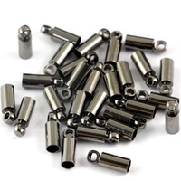 Tulejka do wklejania metalowa prosta czarna 2mm [10szt]