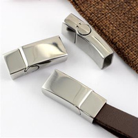 Zapięcie magnetyczne płaskie srebrne stal szlachetna