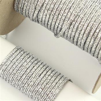 Sznurek sutasz POLSKI 3mm srebrny metalizowany [1metr]