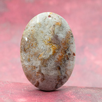 Zawieszka agat koronkowy owal 50x35mm