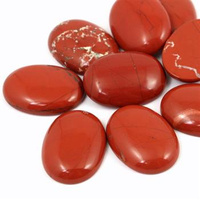 Kaboszon jaspis czerwony owal 30x22mm