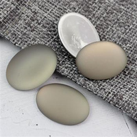 Kaboszon Lunasoft owal silver grey 25x18mm