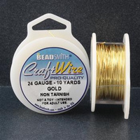 Beadsmith Drut miedziany GOLD 0,5mm/9,1m