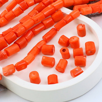 Koral pomarańczowy nieregularny wałek 10x8mm