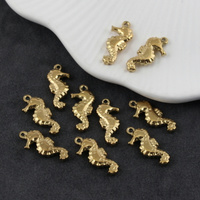 Zawieszka konik morski stal szlachetna pozłacana 20x9mm