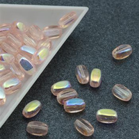 Oliwka szklana jasny róż AB 9x5mm 30szt