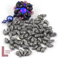 ZoliDuo (Left) 5x8mm Alabaster Grey Luster [10szt]