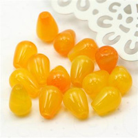 Agat brazylijski kropla żółta 13x10mm