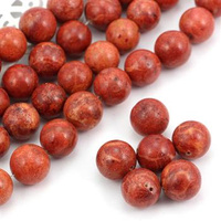 Koral czerwony gąbczasty kula 14mm