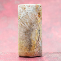 Zawieszka agat koronkowy prostokąt 55x26mm