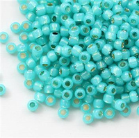 Toho Round 8/0 Silver-Lined Milky Teal [10g]