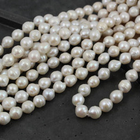 Perła słodkowodna biała kula 8mm [sznur 39cm]
