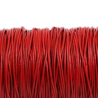 Rzemień skórzany czerwony 1mm [1metr]