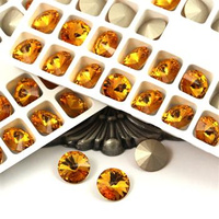 Preciosa Rivoli Maxima Topaz 12mm [2szt]