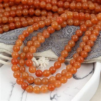 Awenturyn czerwony kula gładka 6mm