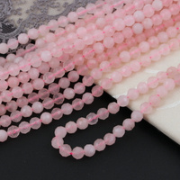Kwarc różowy kula fasetowana 6mm [sznur 39cm]