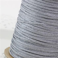 Sznurek sutasz USA 2,5mm metalizowany textured metallic antique silver [1 metr]