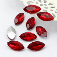 Kaboszon szklany wrzeciono fasetowane siam 18x9mm