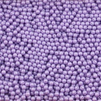 Round Beads Powdery - Pastel Purple 3mm [50szt]