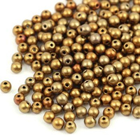 Round Beads Metallic Mix 3mm [50szt]