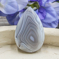 Kaboszon agat botswana łezka 40x26mm