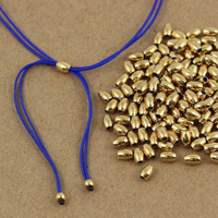 Oliwka przekładka lub blokada stal szlachetna pozłacana PVD 3,5x2,5mm [10szt]