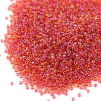 Toho Round 15/0 Inside-Color Rainbow Lt Topaz/Mauve-Lined [5g]