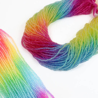 Kryształki szklane cieniowane kula fasetowana 3mm [sznur 36cm]